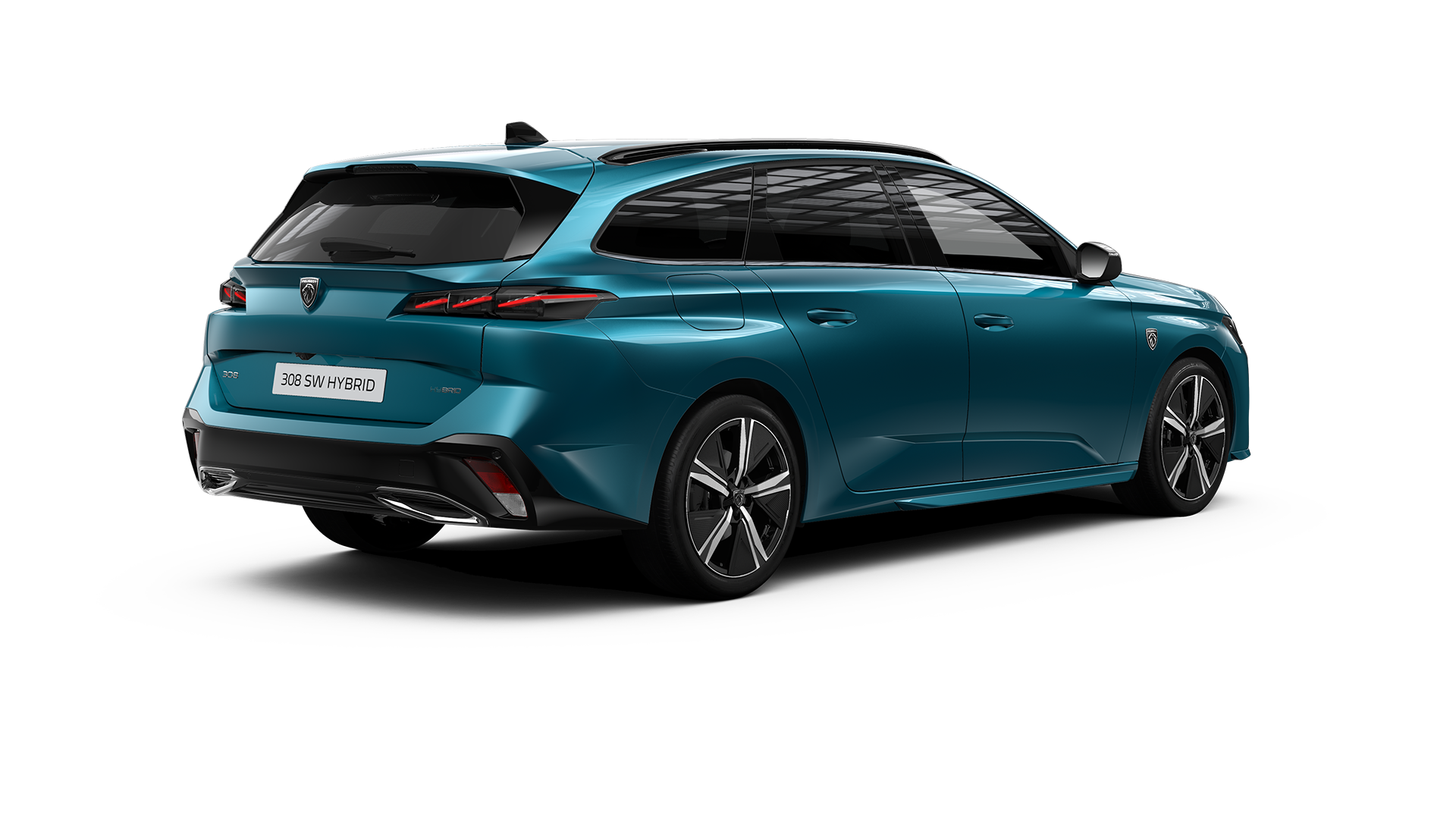 Peugeot 308 Sports Wagon, blå, bakifrån