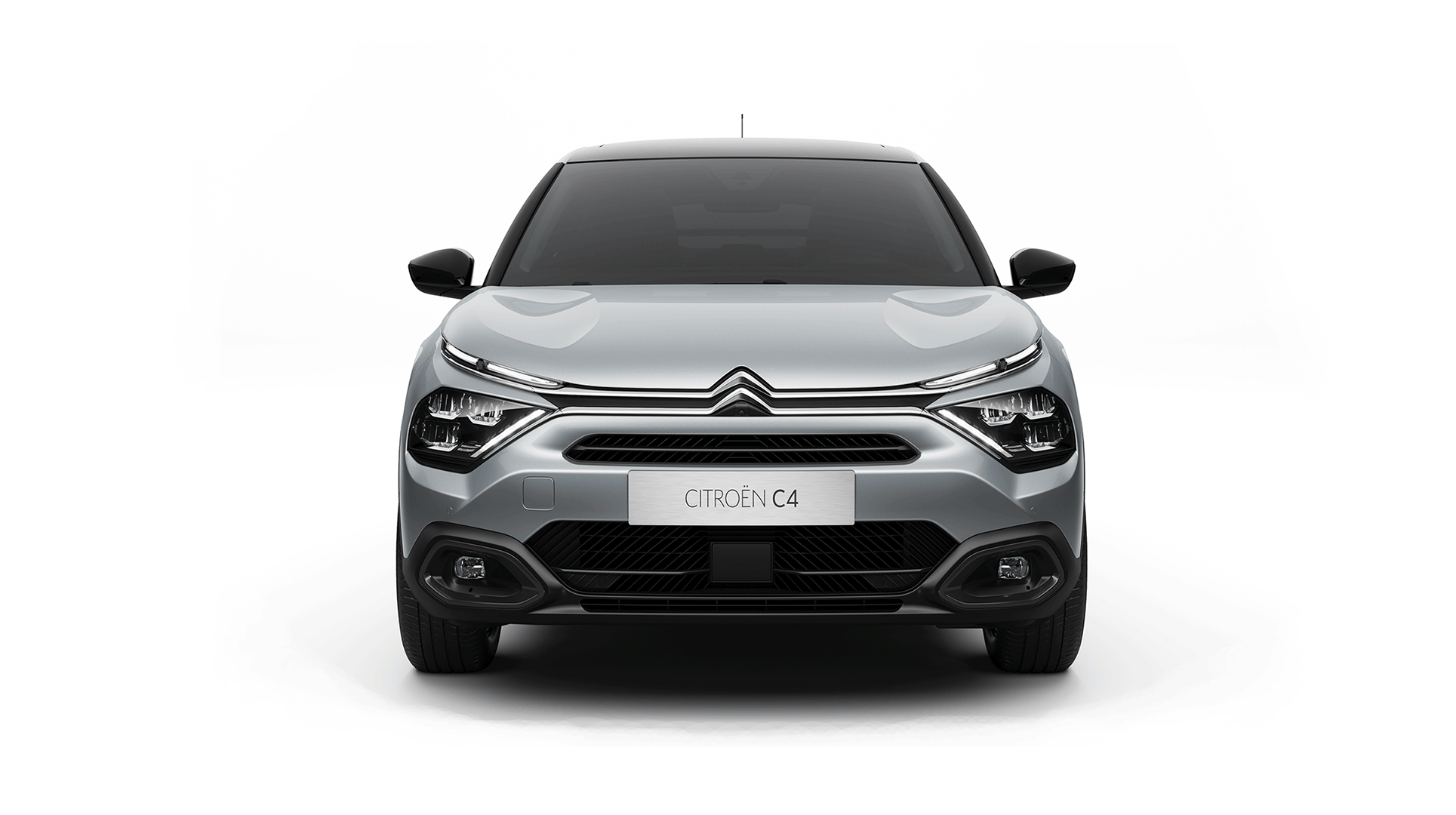 Citroën C4, grå, framifrån