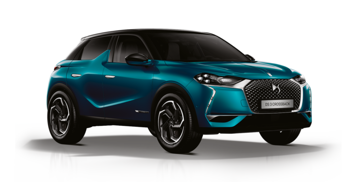 DS 3 Crossback, PureTech, blå, front
