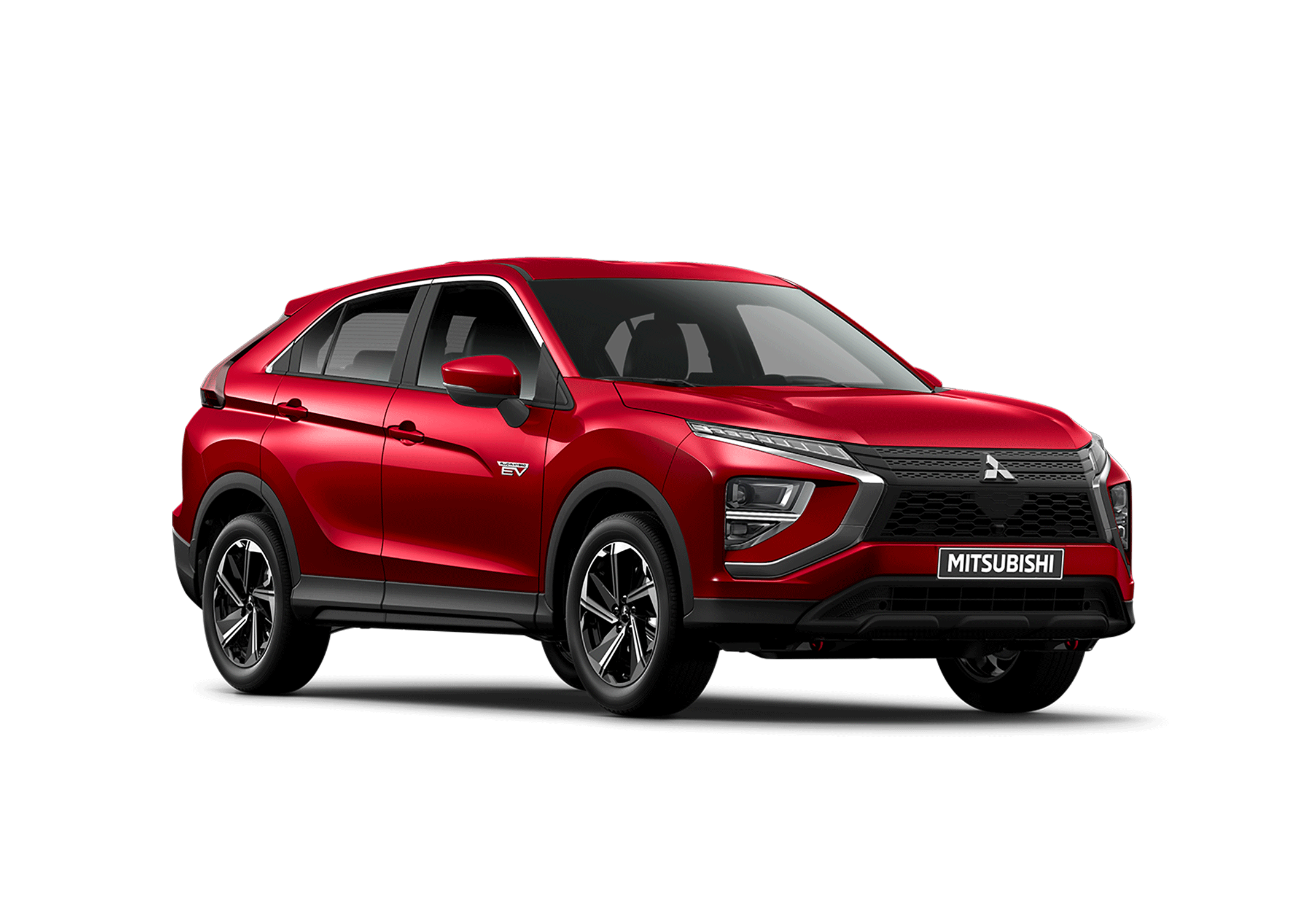 Mitsubishi Eclipse Cross Plug-in Hybrid, röd, front vänster