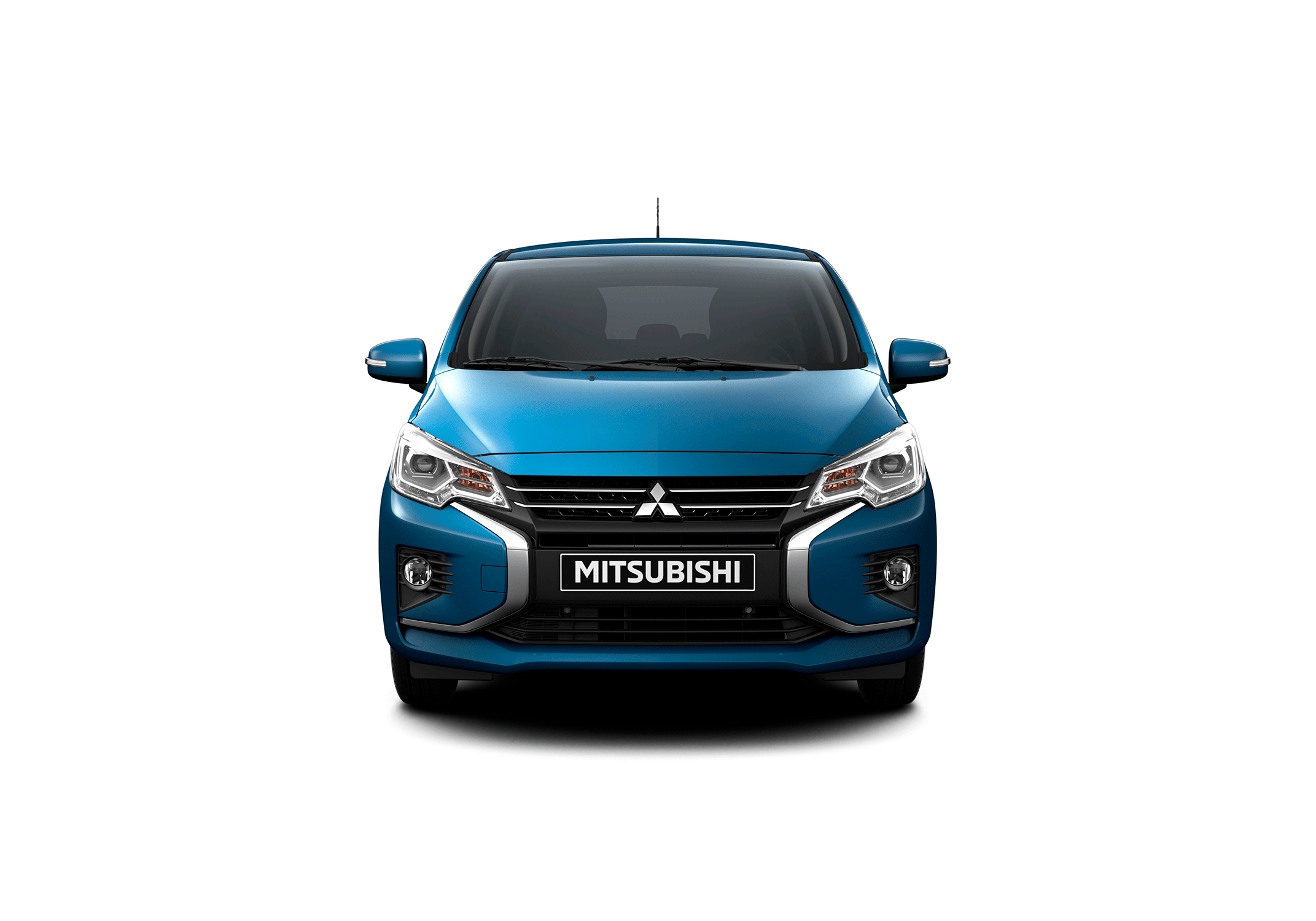 Mitsubishi Space Star, blå, front