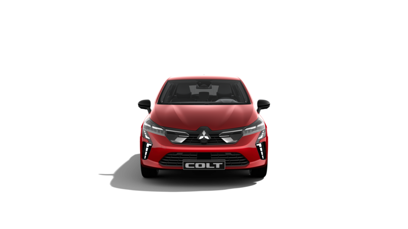 Mitsubishi Colt, röd framifrån