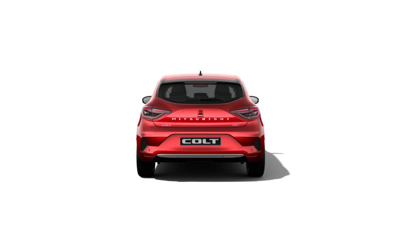 Mitsubishi Colt, röd bakifrån